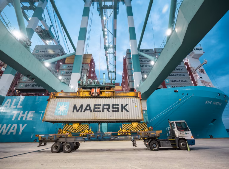 Maersk global logistics operations center.